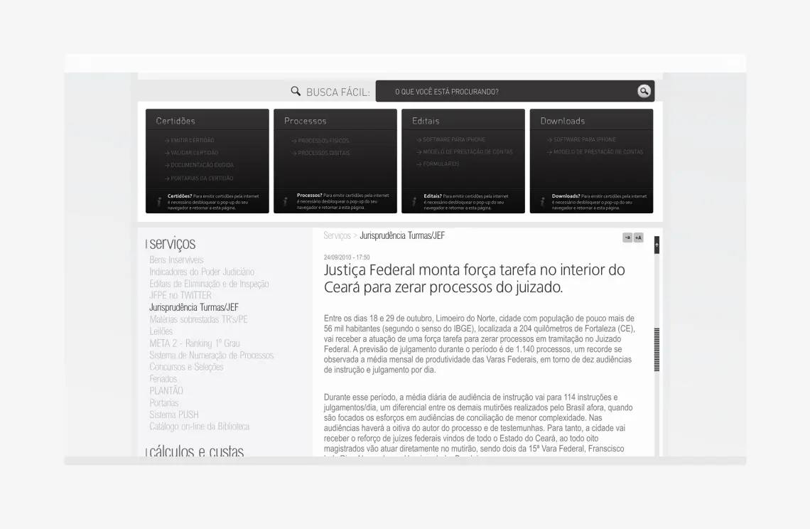 Registro 3 do projeto Justiça Federal em Pernambuco