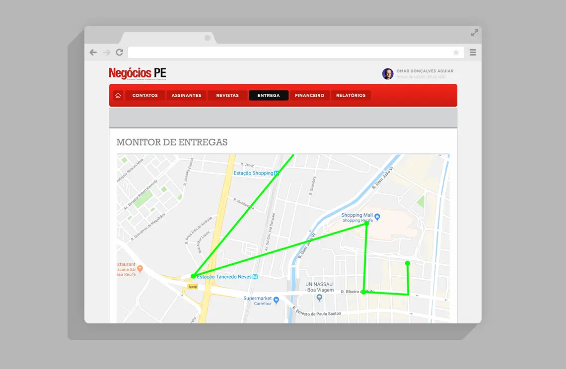 Registro 3 do projeto Revista NegóciosPE