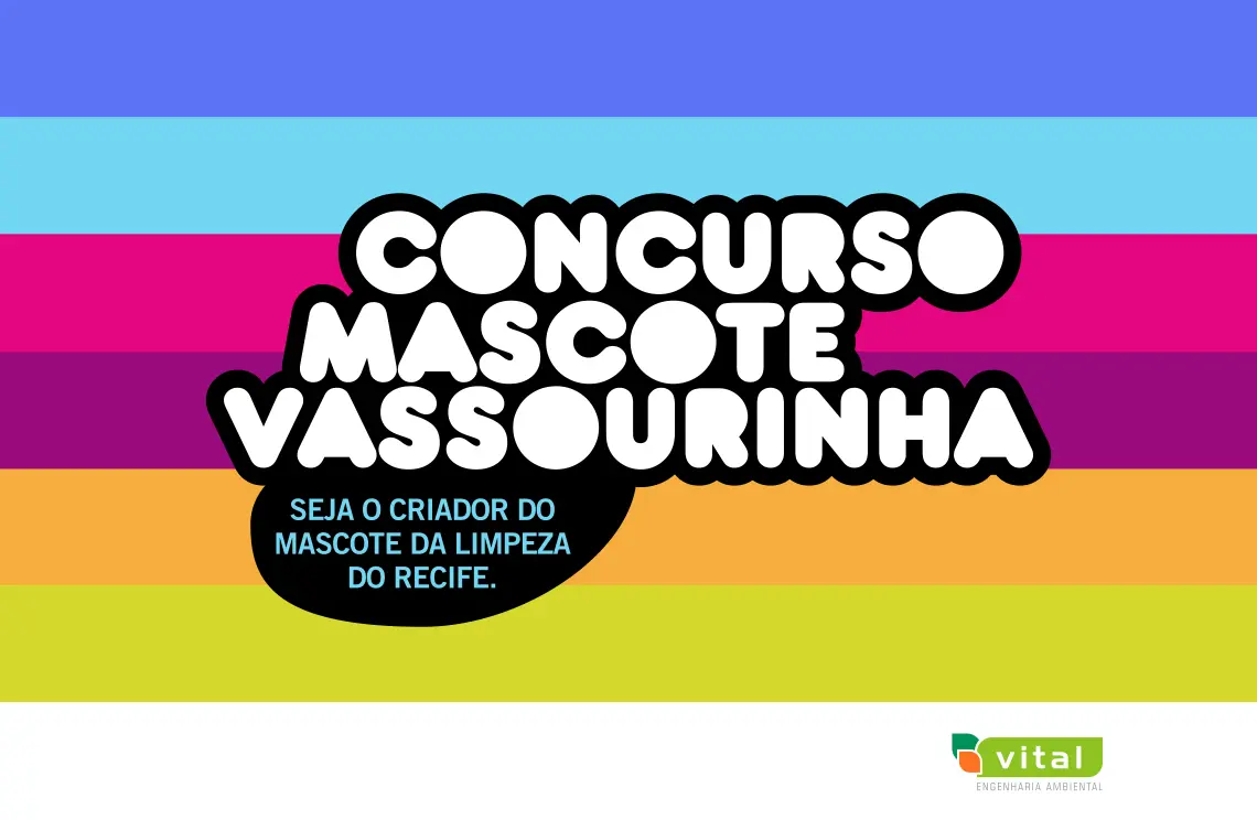 Arte do Concurso Mascote Vassourinha da Vital